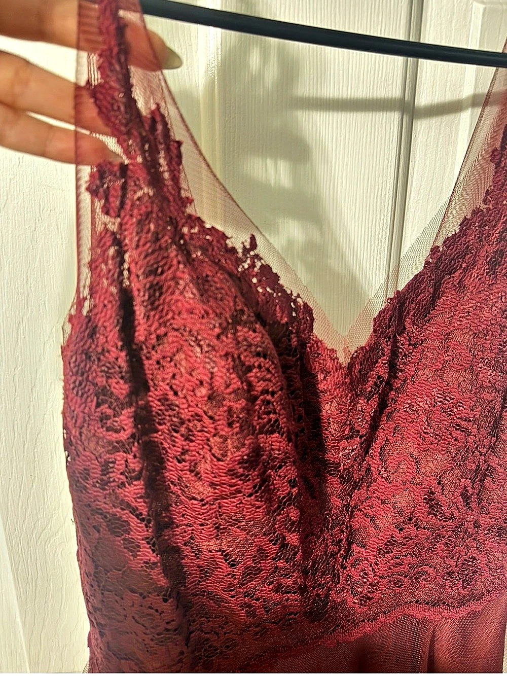 Maxi Lace Bodice Tulle Dress in Red Size 2 NWT